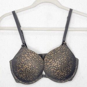 Aerie Scarlet Gray Nude Front or Back Closure Push Up Bra Removable Pads 34D